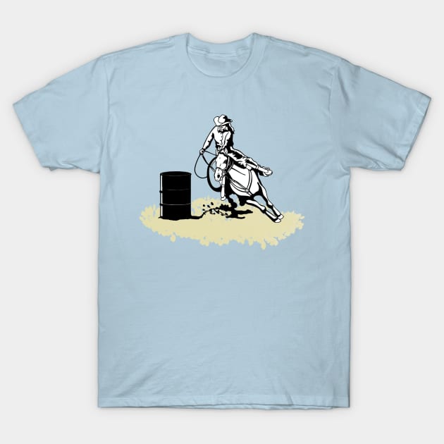 Rodeo Cowgirl Barrel Racer Gift T-Shirt by akil